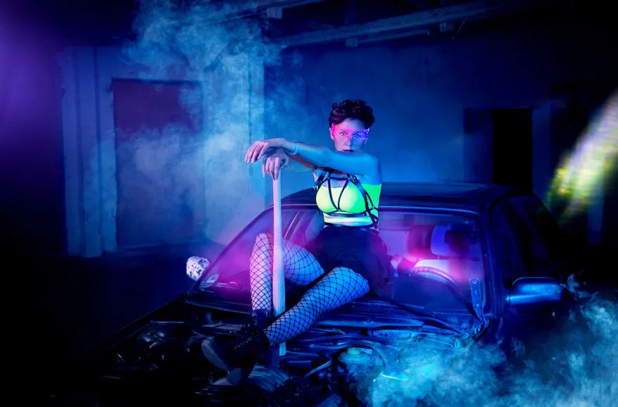 Auto zertrümmern Fotoshooting Langenau