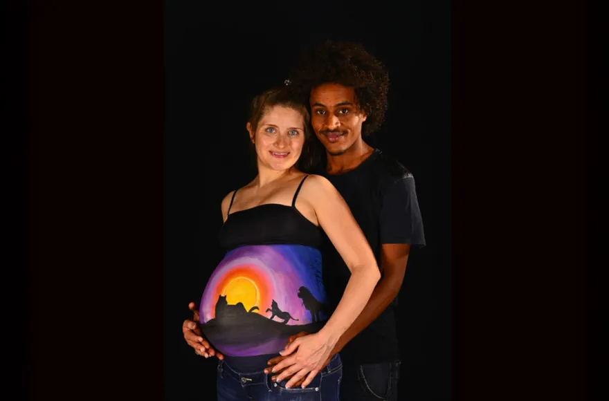 Babybauch Bodypainting Farchant