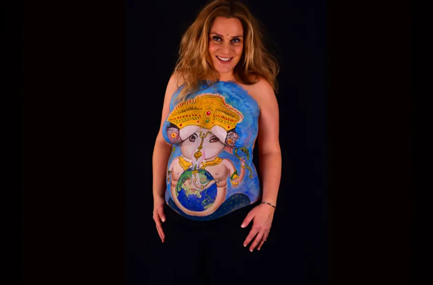 Babybauch Bodypainting Farchant