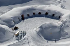 Übernachtung mit Käsefondue im 4er-Iglu