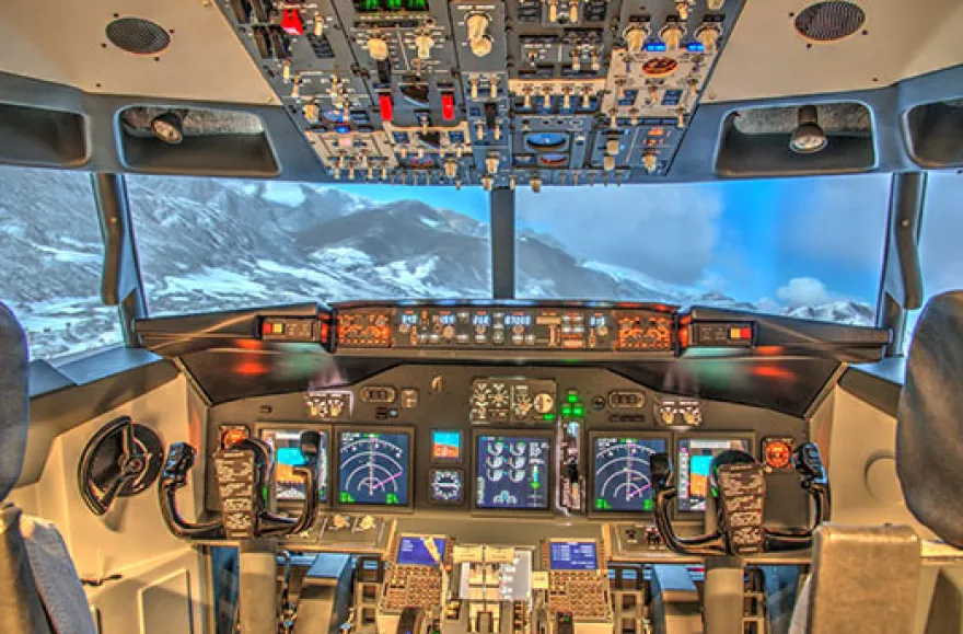 Boeing 737 Flugsimulator mit Video in Schweinfurt (VIP)
