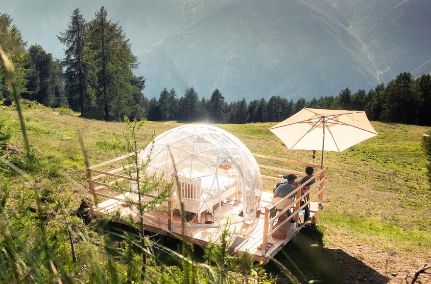 Bubble Übernachtung in der Sternengucker Suite für 2 (1 Nacht) in Wallis