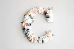Buchstaben mit Trockenblumen selber machen Pliening
