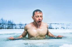 Eisbaden in Menden