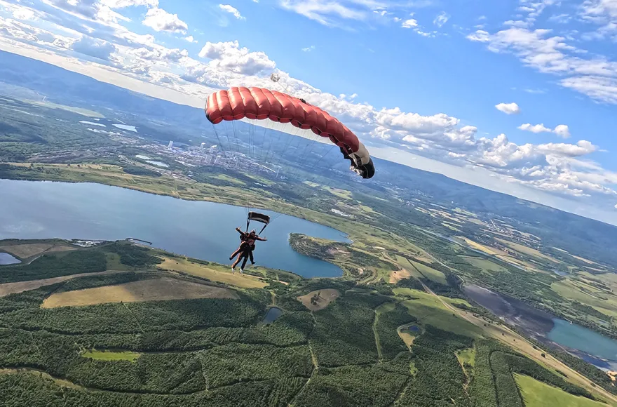 Fallschirm Tandemsprung in Most (Tschechien)