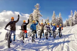 Fatbike-Downhill auf Schnee am Hochwurzen