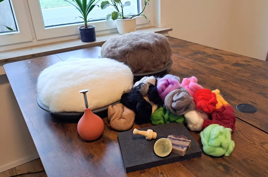 Filzen mit Alpakawolle Petershagen