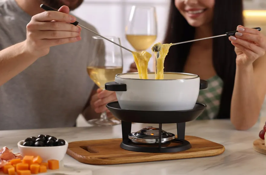 Fondue in der stehenden Skigondel Furth bei Landshut für 4