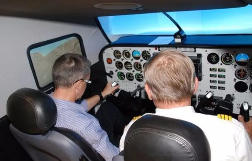 Full Flight Simulator Piper PA 34 Markranstädt (60 Min.)