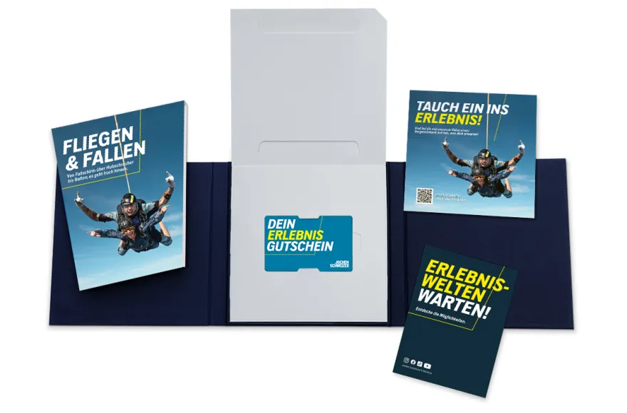 Geschenkbox Fliegen & Fallen