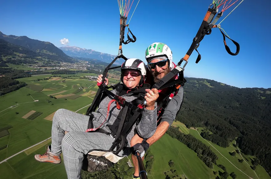 Gleitschirm Tandemflug Silbertal