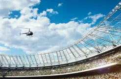 Heli-Stadionrundflug übers Rheinland