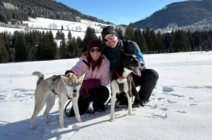 Husky Schneeschuhtrekking für 2