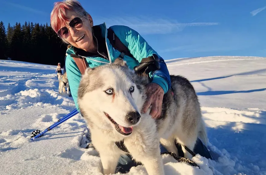 Husky Schneeschuhtrekking für 2
