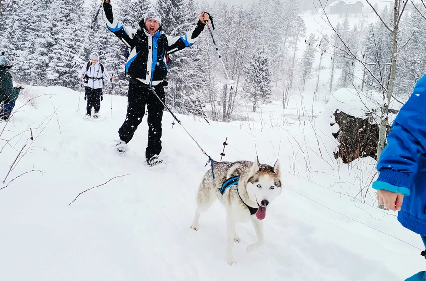 Husky Schneeschuhtrekking Postalm für 2