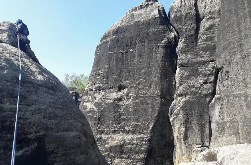 Kletter Schnupperkurs Elbsandsteingebirge in der Sächsischen Schweiz Struppen