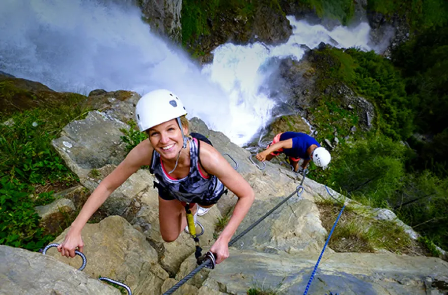 Klettersteig Tour am Lehnerwasserfall Sautens