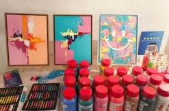 Kunstworkshop - Spachteltechnik mit Acrylfarbe