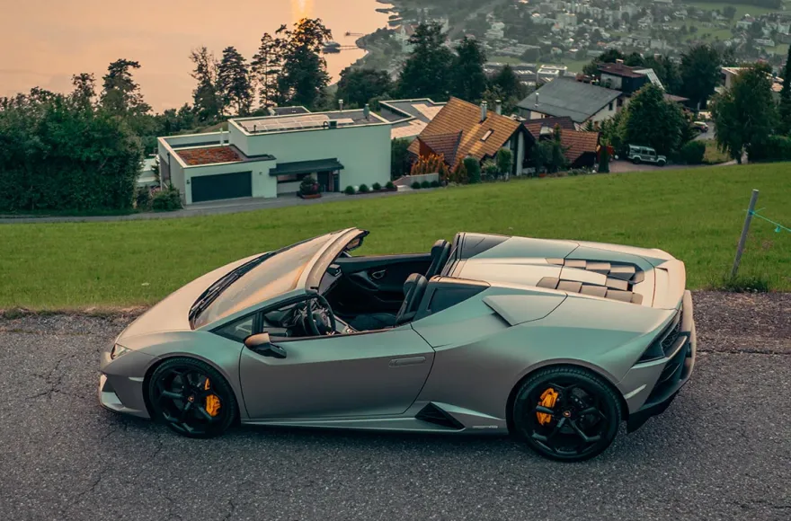Lamborghini Huracan Evo Spyder fahren Widnau (3 Std.)