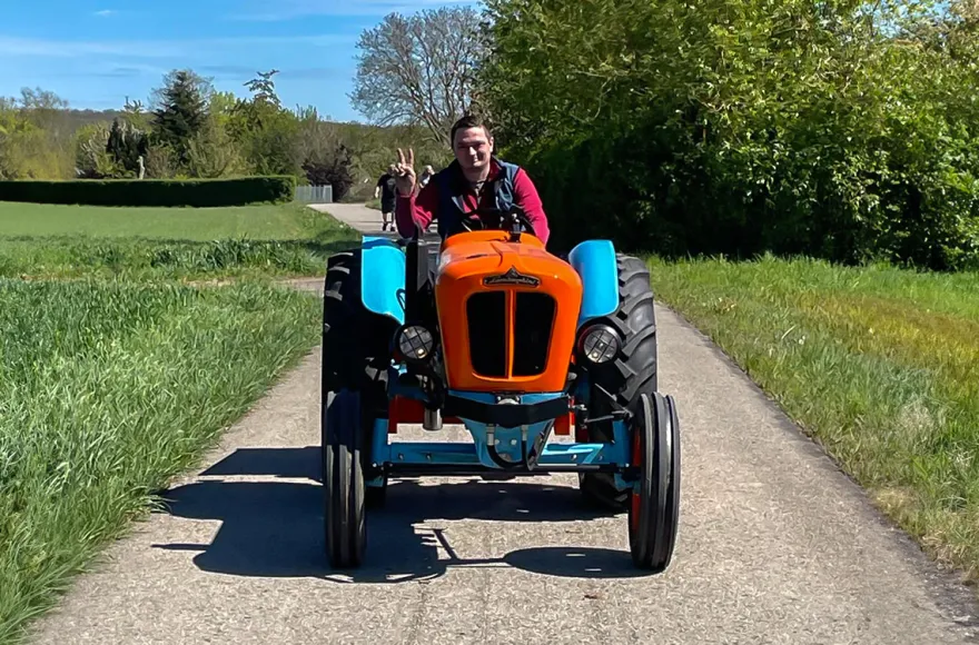 Lamborghini Traktor fahren Sindelfingen (Sonnenaufgang)