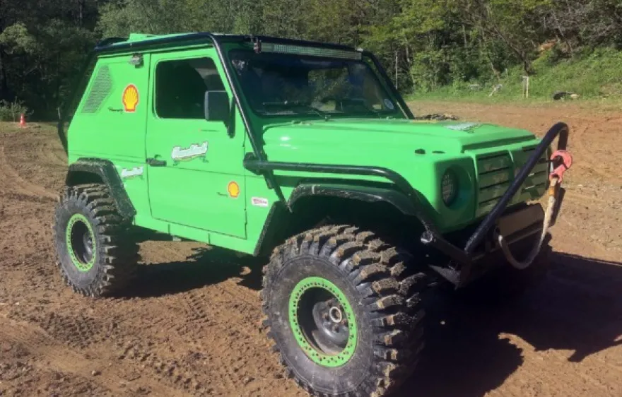 Mercedes Puch G offroad fahren in Stockerau