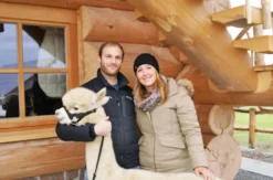 Nacht im Holzblockhaus & Alpaka Wanderung Raum Cham für 2