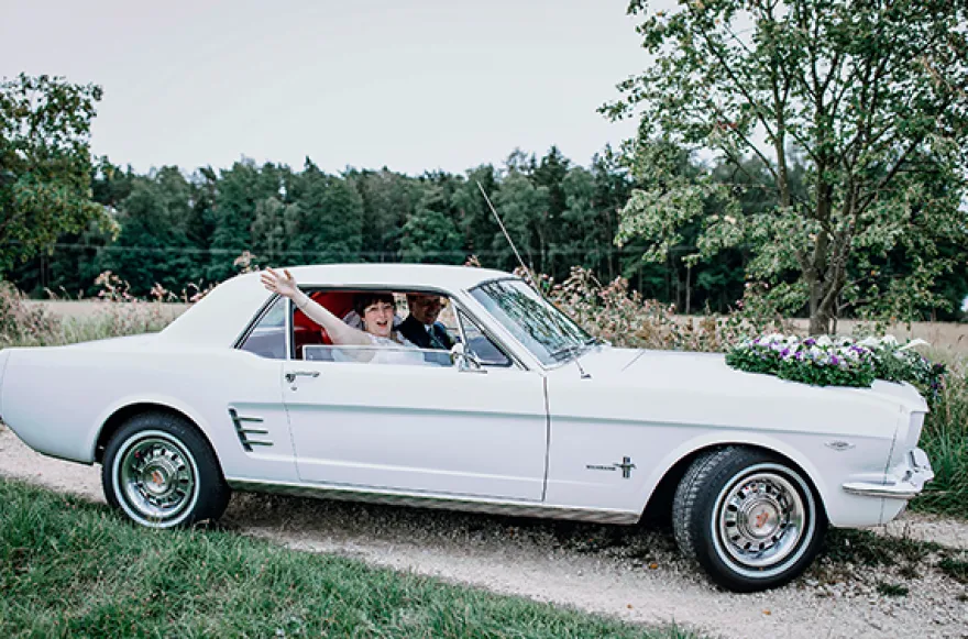 Oldtimer Ford Mustang mieten Krummennaab (1 Tag)