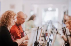 Paint & Drink mit Strukturpaste Köln