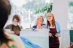 Paint & Drink mit Strukturpaste Hamburg