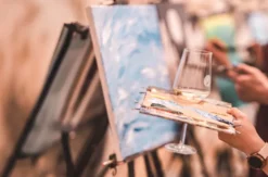 Paint & Drink mit Strukturpaste