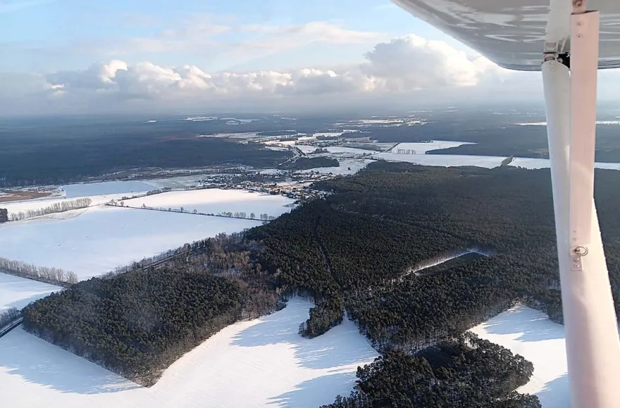 Panoramaflug Elbe Reinsdorf