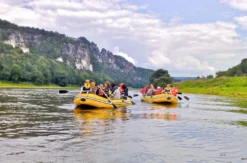 Schlauchboottour durch die Sächsische Schweiz