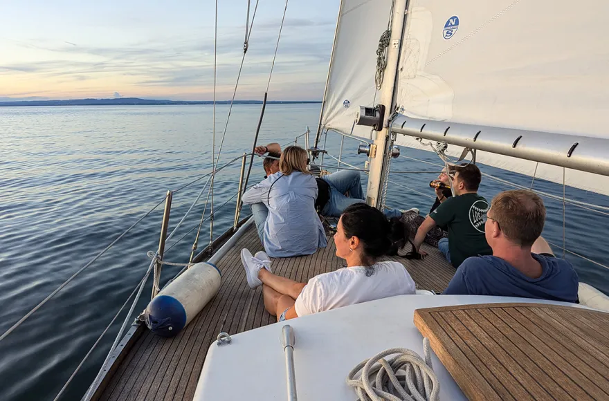 Segeln am Abend Bodensee für 2