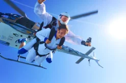 Tandemfallschirmsprung Mosbach aus Helikopter