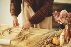 Trockenblumen Kranz selber machen Pliening