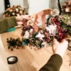 Trockenblumen Türkranz selber machen Pliening