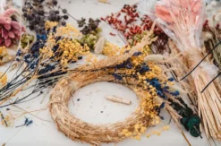 Trockenblumen Türkranz selber machen Pliening