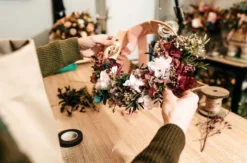 Trockenblumen Türkranz selber machen München