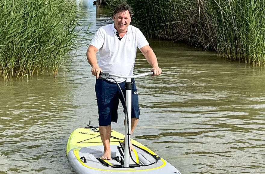 Wasserstepper am Neusiedler See