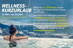 Wellness Kurzurlaub für 2 (3 Nächte)